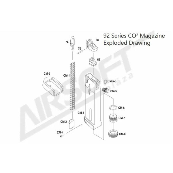 KJW M9A1 CO2 KISZÚRÓ SZELEP  O GYŰRŰ (M9A1-CM-6)