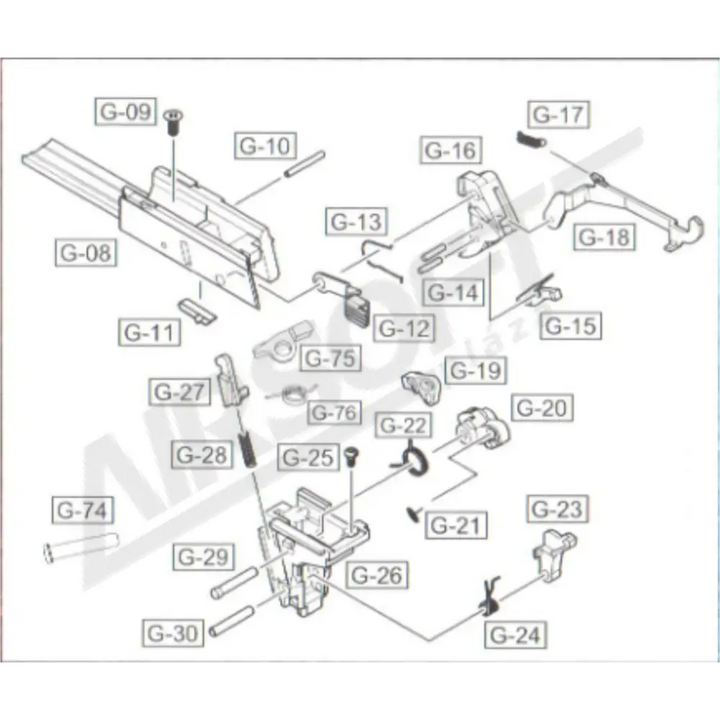 WE GLOCK G17 ELSÜTŐBILLENTYŰ STIFT (G-14)