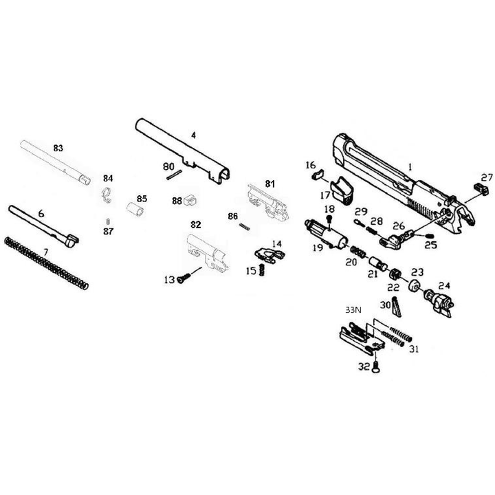 KJW M9A1 DUGATTYÚHÁZ HELYRETOLÓ RUGÓ (M9A1-31)